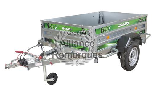 Remorques ERDE DAXARA freinées – Ridelles tôle doublée