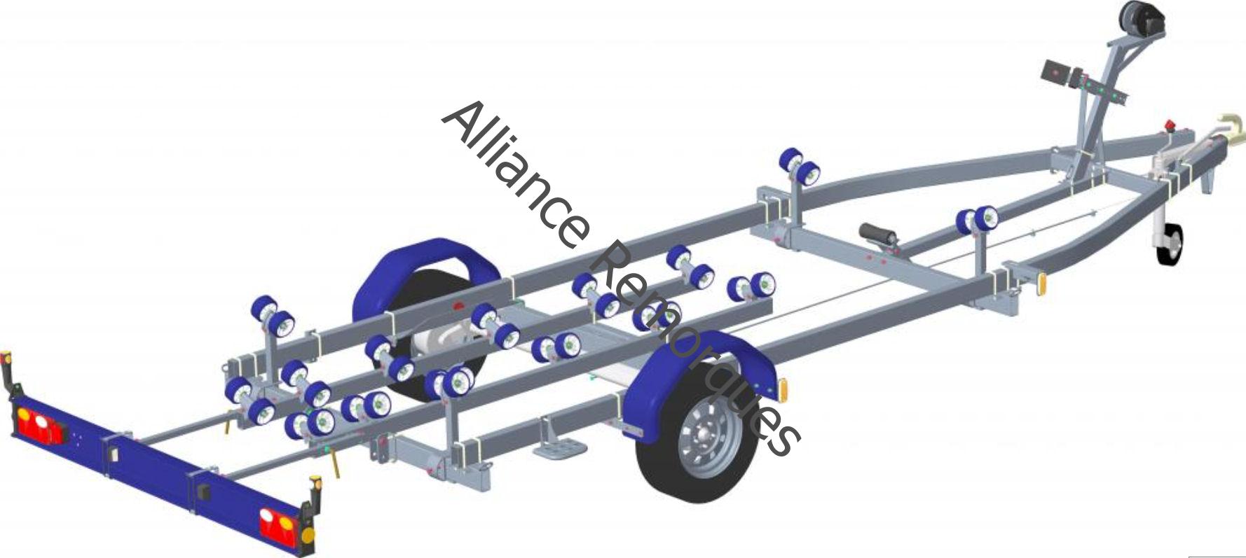 PORTE BATEAU SUN WAY GALAXY GS16 MOTONAUTISME MULTI-ROULEAUX