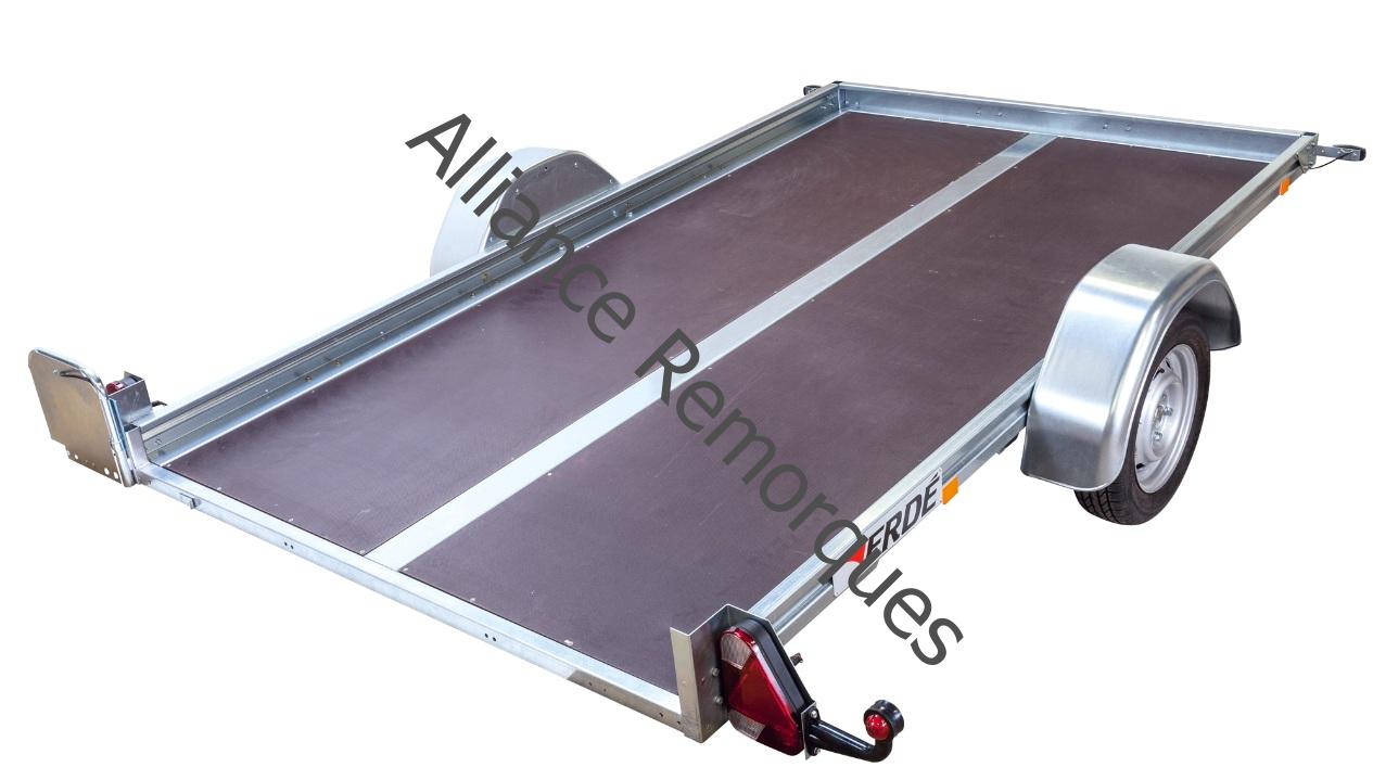 Gamme ERDE Expert PLM – Remorques plateau basculantes de 500 à 1300 kg