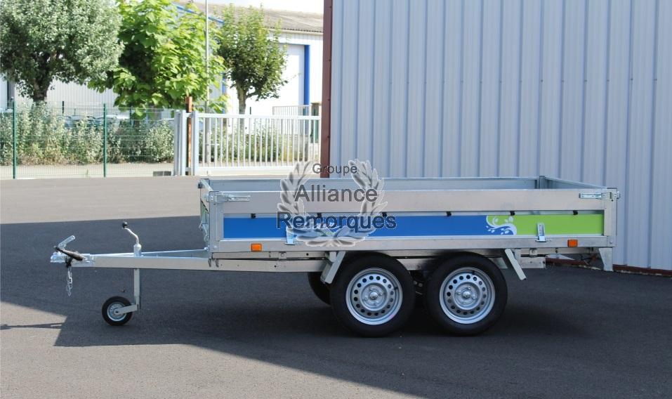 Remorque Lider Tolède ridelles rabattables 253 x 147 cm 500/750KG – Image 2