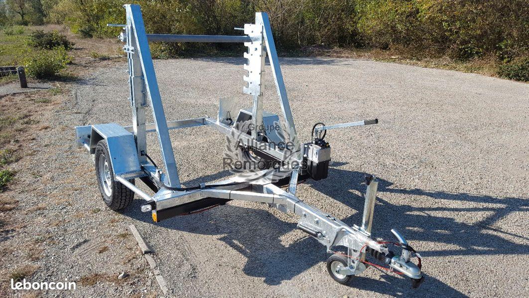 Remorque porte touret 1500 Kgs Hydraulique – Image 3