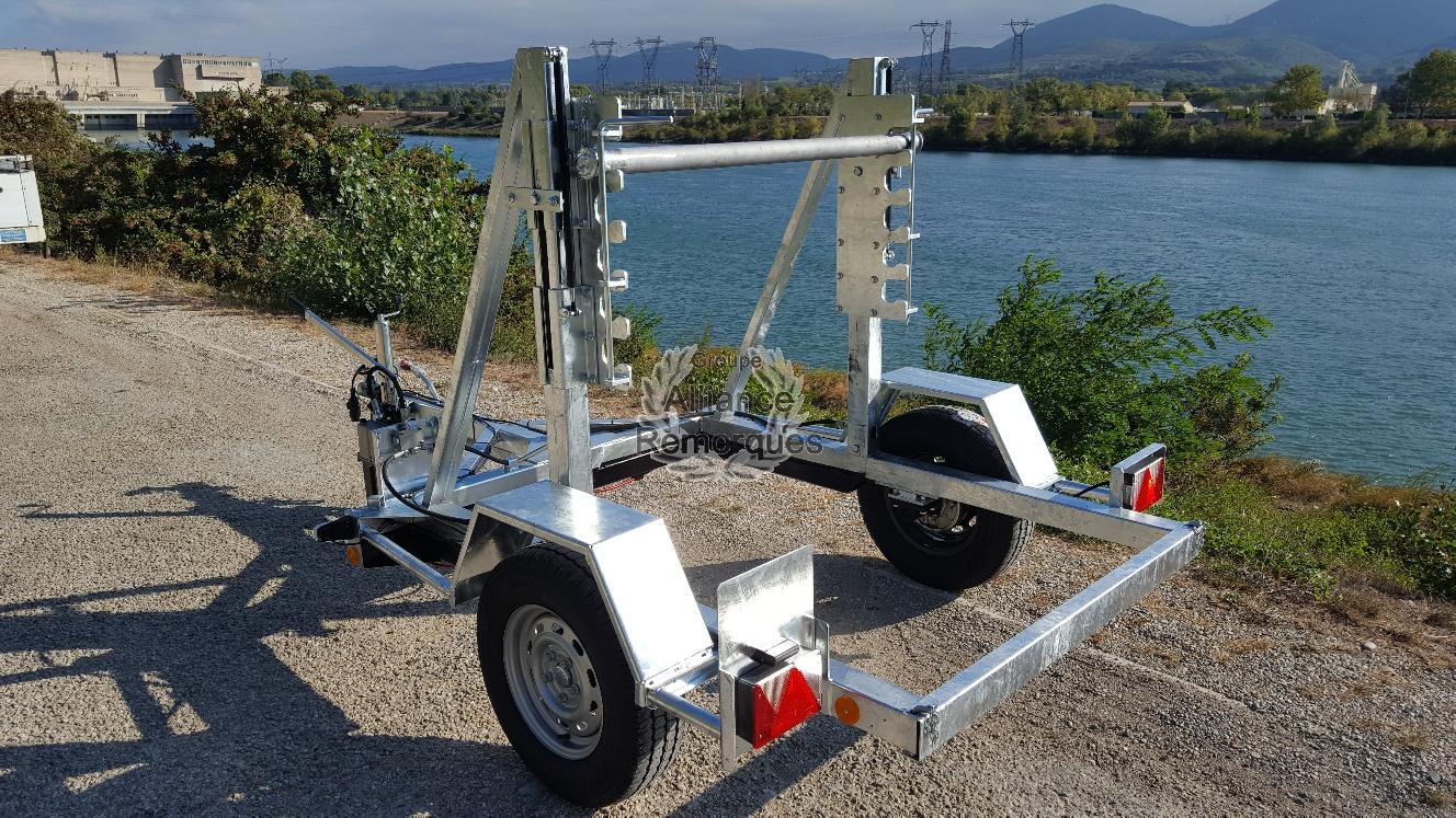 Remorque porte touret 1500 Kg Hydraulique