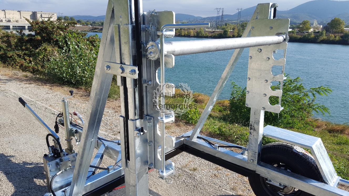 Remorque porte touret 1500 Kg Hydraulique – Image 4