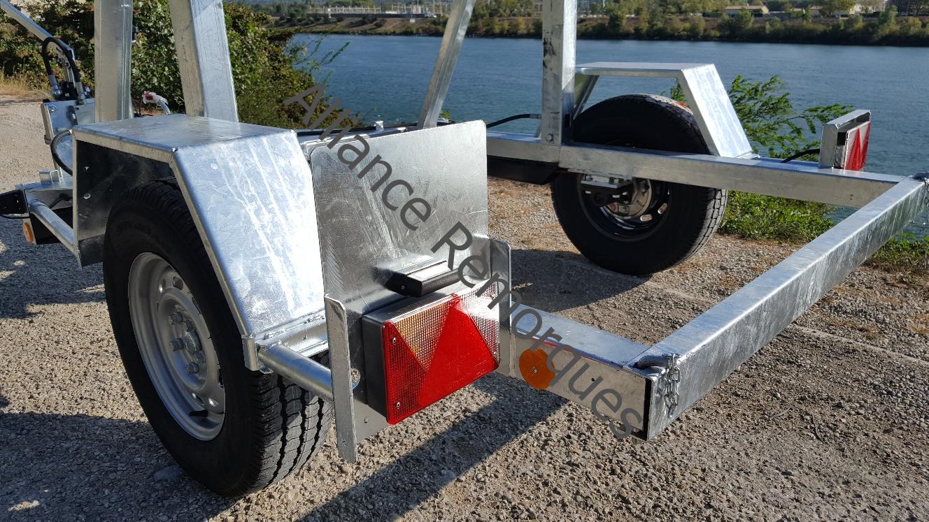 Remorque porte touret 1500 Kg Hydraulique – Image 3