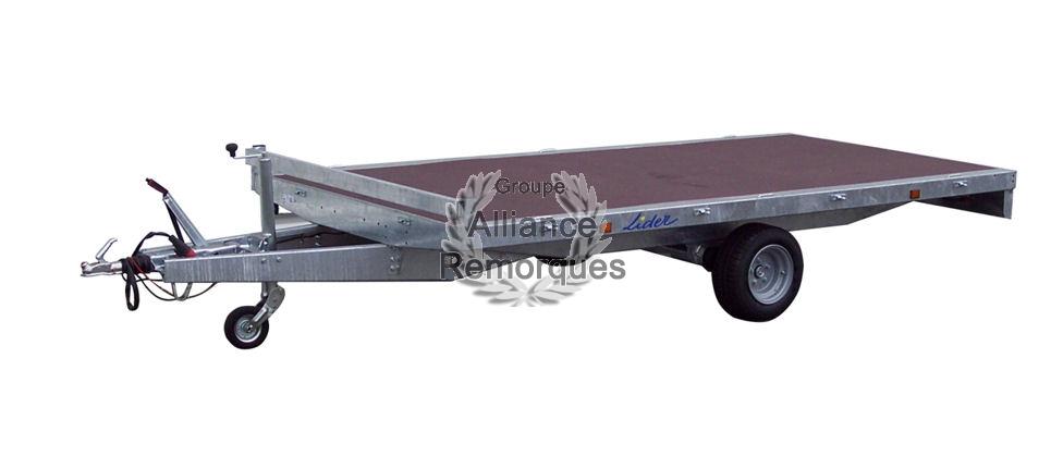 REMORQUE PLATEAU LIDER 33630 1 ESSIEU 1500 Kgs