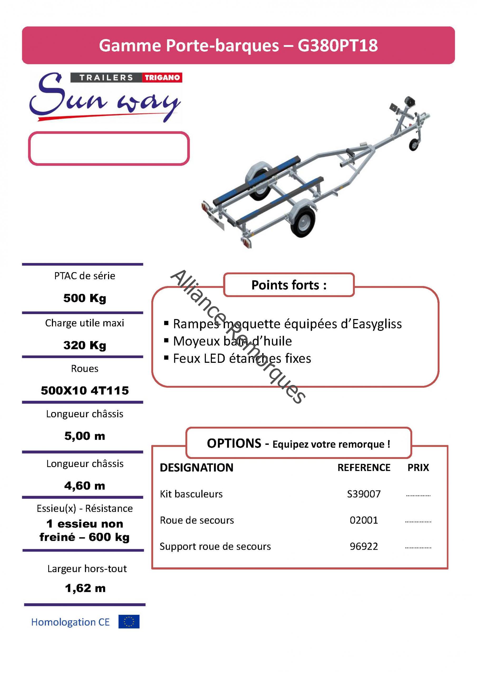 PORTE BARQUE SUN WAY G380PT18 13'' – Image 2